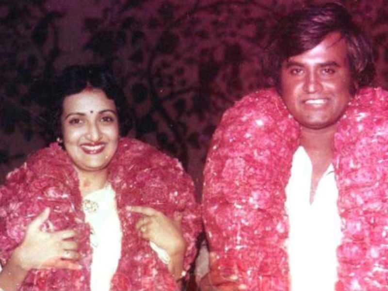 Rajinikanth with wife latha