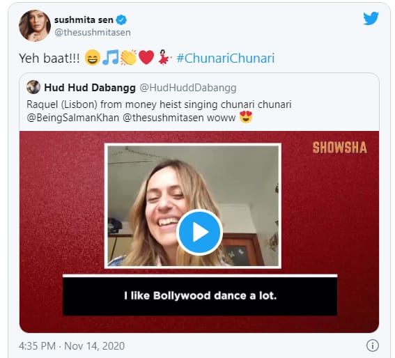 Sushmita Sen's reaction on Itziar Ituno