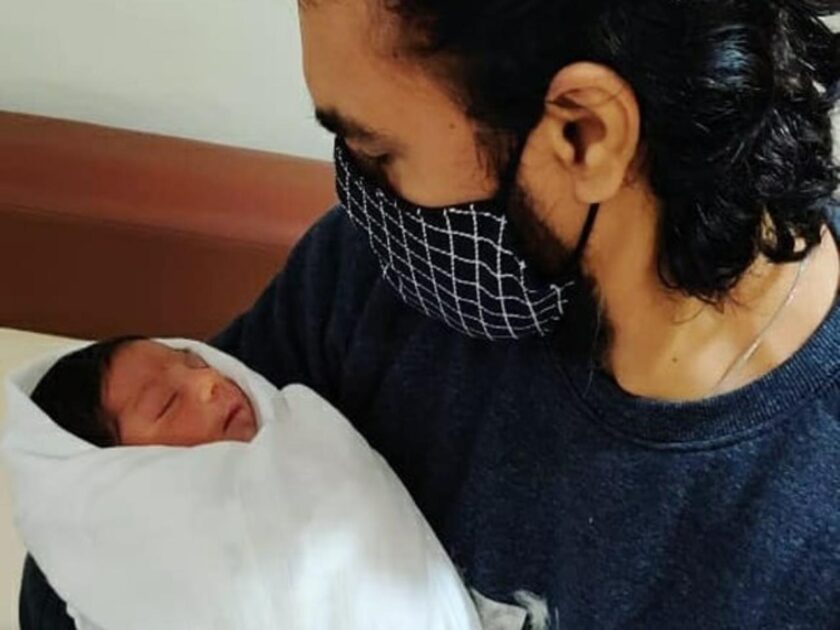 Gaurav Chopra with his baby boy 