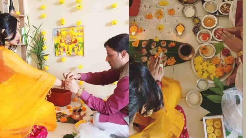 Nidhi mony singh shared her Haldi ceremony pictures