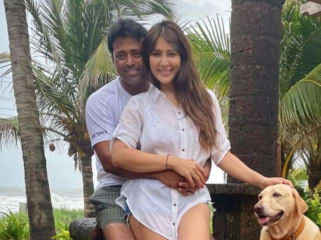 Kim Sharma and Leander Paes