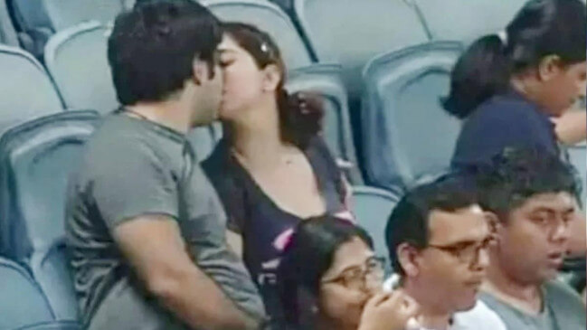 Kissing couple During IPL Match