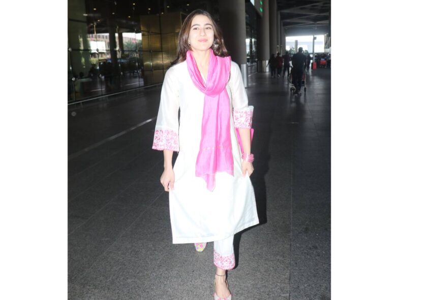 सारा अली खान एयर पोर्ट लुक